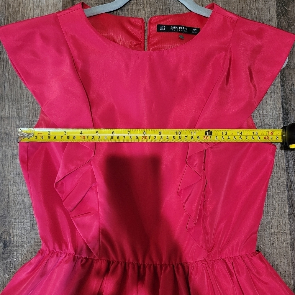 ZARA Red Ruffle Dress - Picture 11 of 11